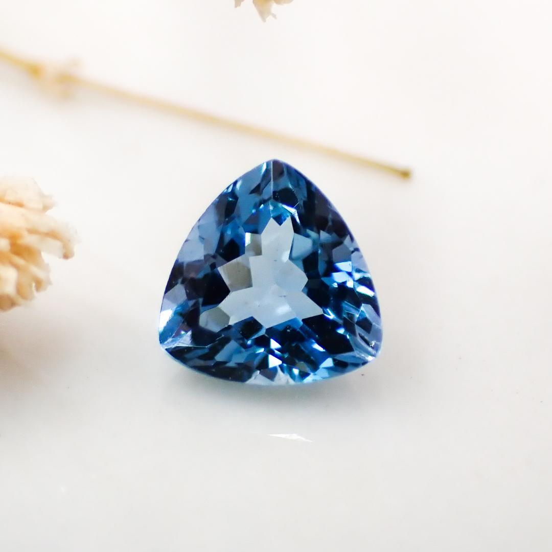 天然聖瑪麗亞海藍寶石 0.447ct [巴西] ★Vivid Blue★With So 