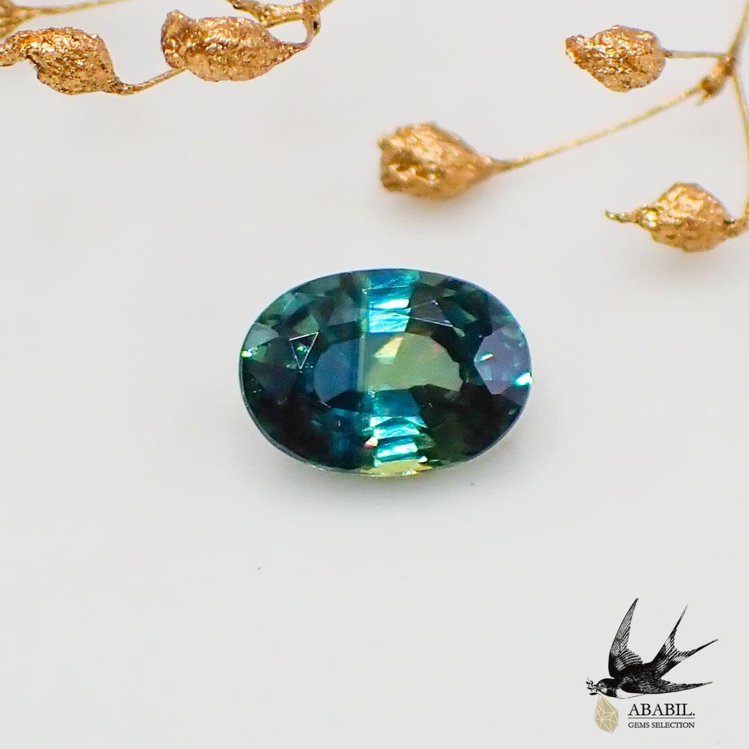 Natural bicolor sapphire 0.581ct [Africa] Blue yellow 