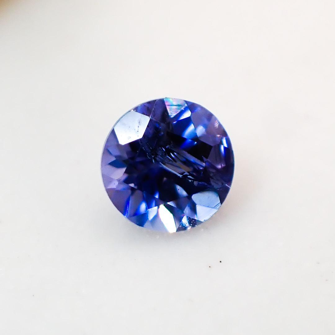 天然藍錐礦 0.085ct [USA] Dark rare stone ★Multicolor gemstone 