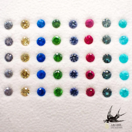 ★ High-quality Happo-bijin set ★ 2mm 8 types x 5 sets only! ★8 types of popular natural precious stones★ 