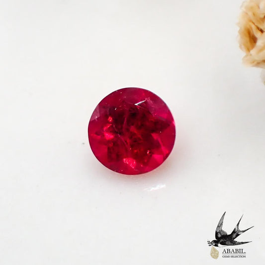 Natural red beryl 0.09ct [USA] Vivid red High-quality rare stone 
