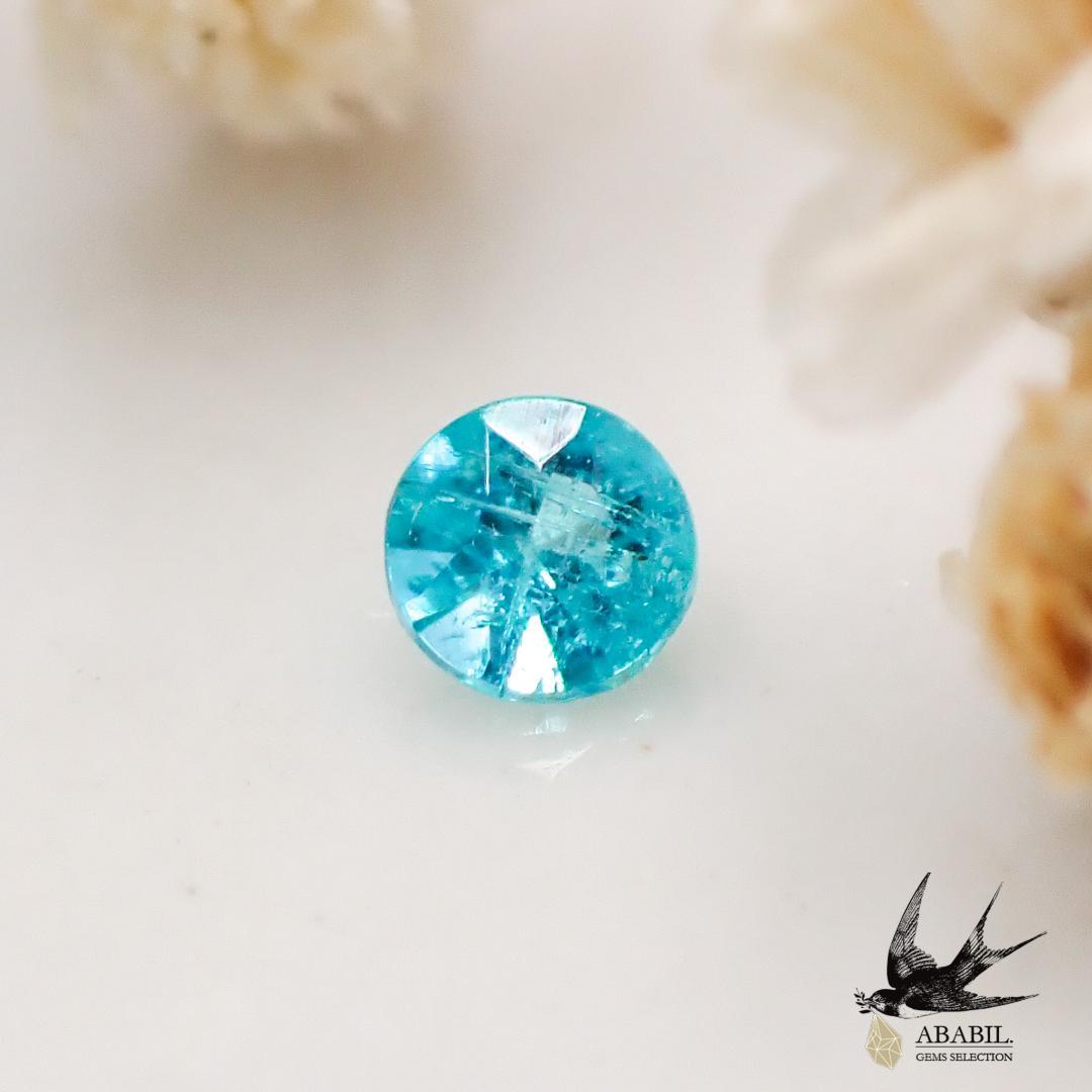 天然パライバトルマリン0.04ct【ブラジル】☆ネオンブルー、蛍光色  