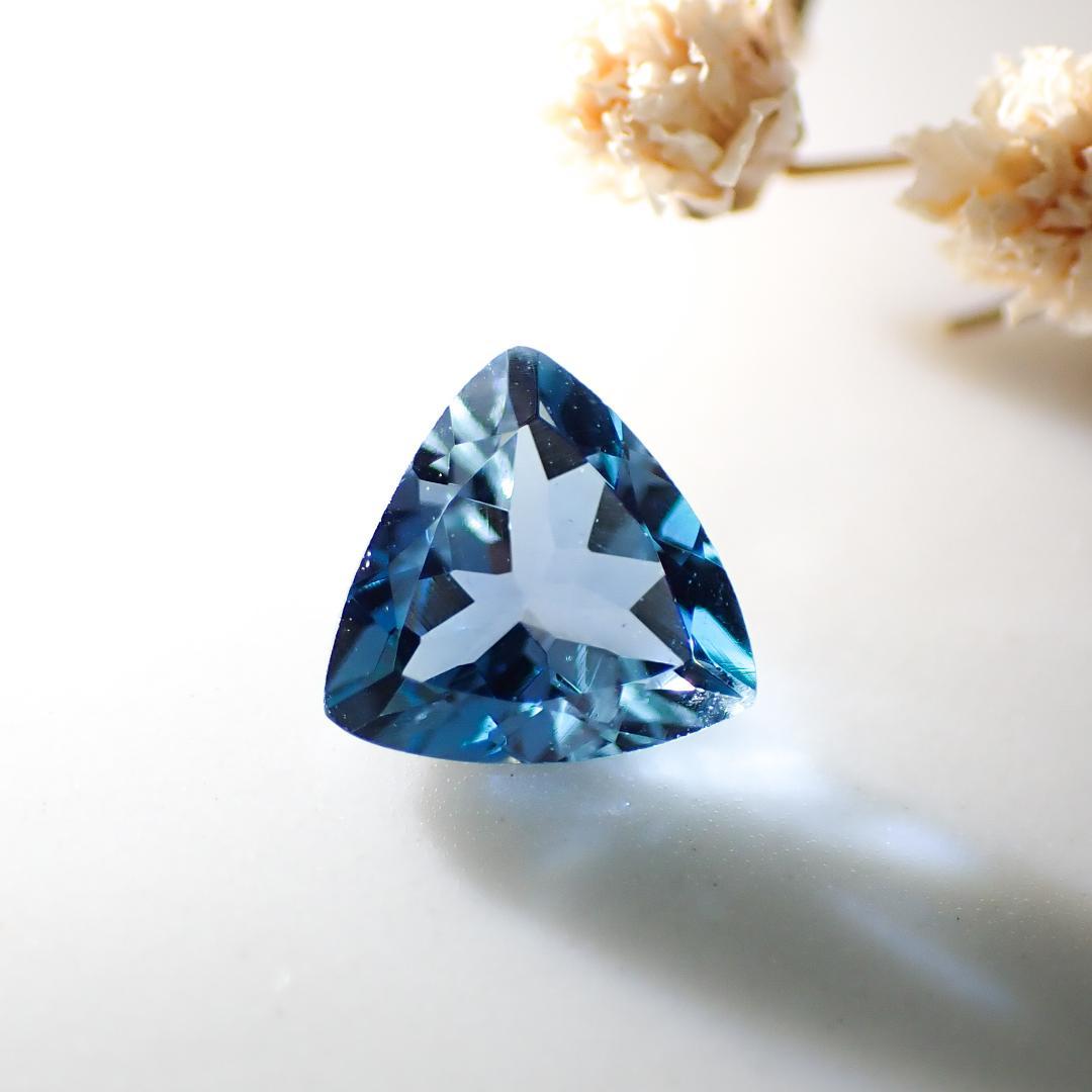 天然聖瑪麗亞海藍寶石 0.375ct [巴西] ★Vivid Blue★With So 