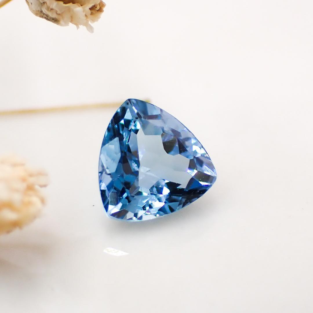 天然聖瑪麗亞海藍寶石 0.447ct [巴西] ★Vivid Blue★With So 