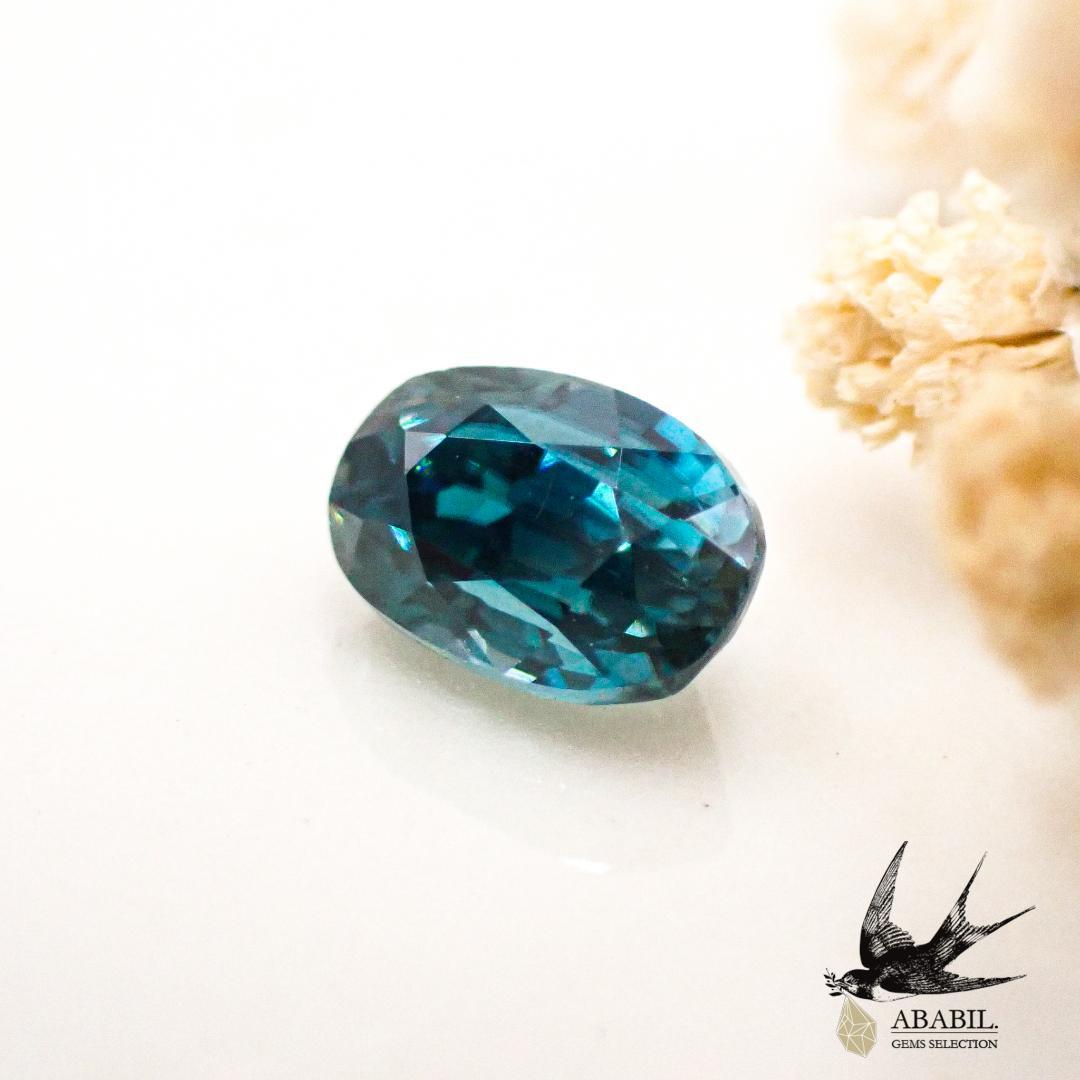 Natural Blue Zircon 0.990t [Cambodia] ★Phantom Ratanakiri Blue ★With So 