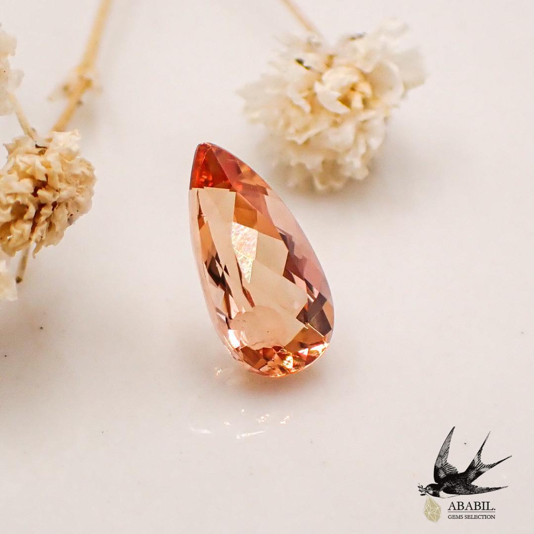 Natural unheated Imperial Topaz 0.735ct [Brazil] ★OH type bicolor★ 