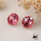 Natural padparadscha color spinel 0.461ct [Tanzania] Earrings.Set of 2 for side stones 
