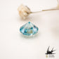 Natural blue zircon 0.880 [Cambodia] ★ Bi-color white &amp; blue 