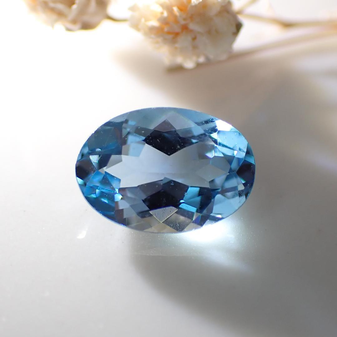 天然聖瑪麗亞海藍寶石 0.597ct [巴西] ★Vivid Blue★With So 