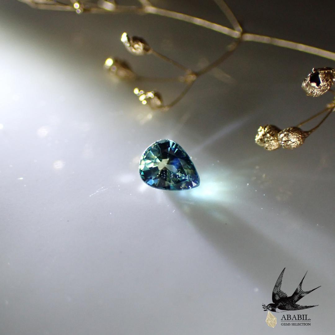 Natural bicolor sapphire 0.342ct [Africa] ★Blue yellow 