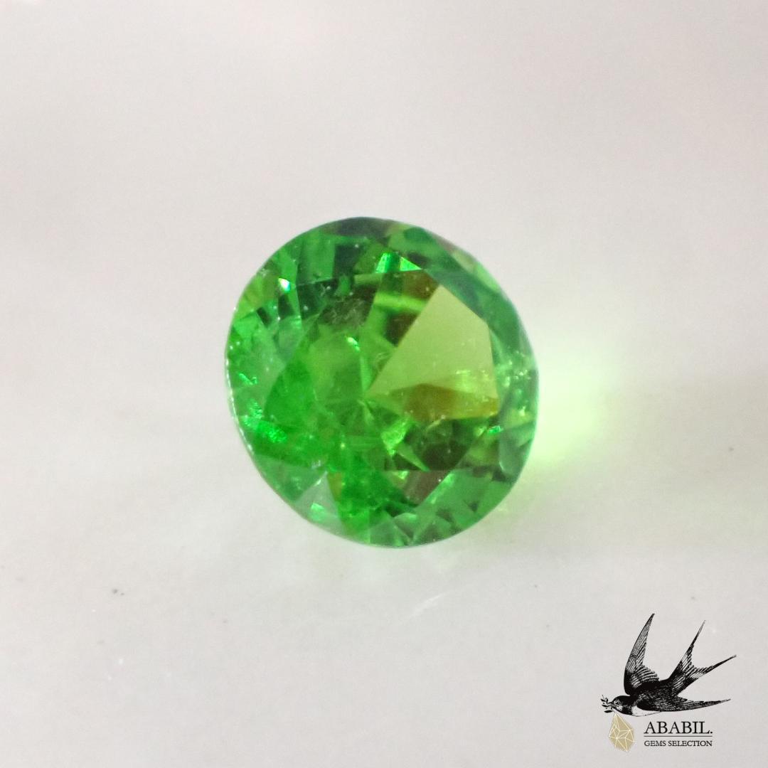 天然デマントイドガーネット0.135ct【ロシア】☆ネオン、ホーステール