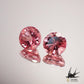 天然帕帕拉恰彩色尖晶石 0.461 克拉 [坦桑尼亞] 耳環。副石 2 件套