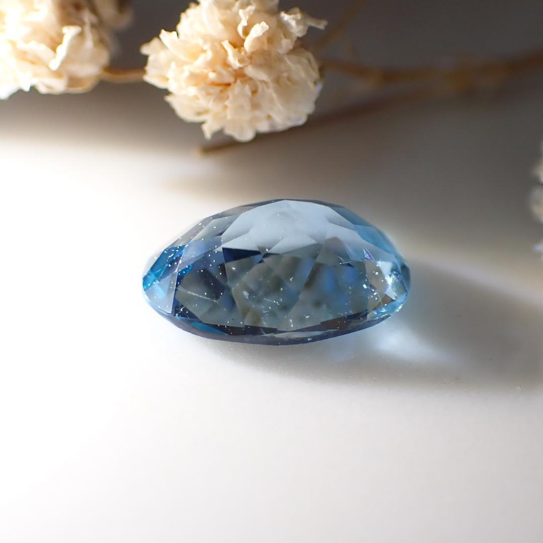 天然サンタマリアアクアマリン 0.597ct【ブラジル】☆鮮やかブルー☆ソ