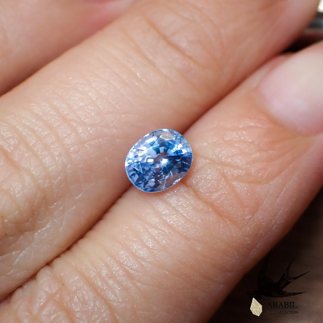 Natural ice blue sapphire 1.258ct [Sri Lanka] ★Corundum★With So