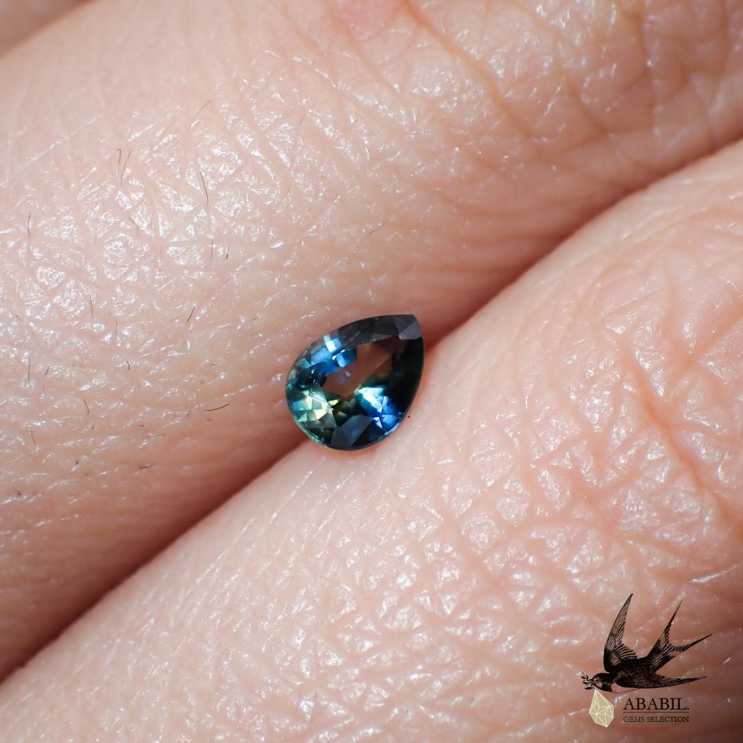 ✸Under campaign✸Natural Bicolor Sapphire 0.377ct [Africa]★Blue Yellow★ 