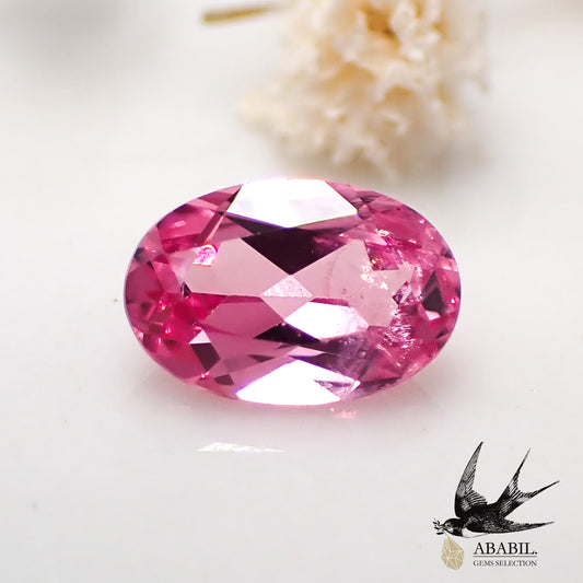 Natural hot pink spinel 0.47ct [Tanzania] ★Vivid colors★Fluorescence★