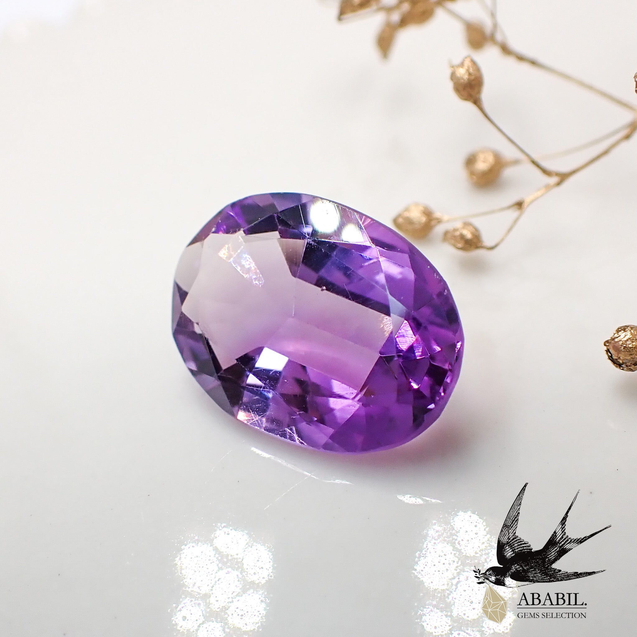 天然アメジスト6.64ct【ブラジル】☆やさしいパープル☆ – ABABIL.gems