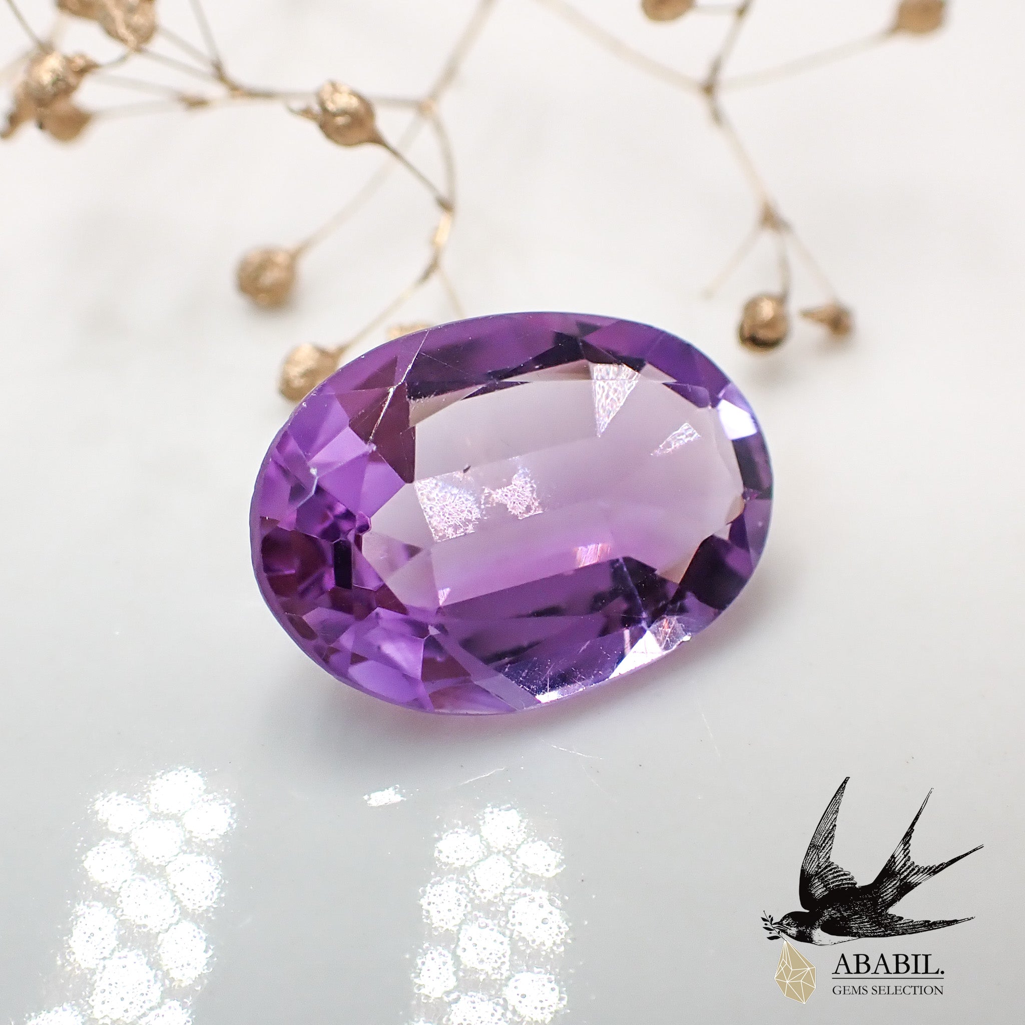 天然アメジスト6.64ct【ブラジル】☆やさしいパープル☆ – ABABIL.gems