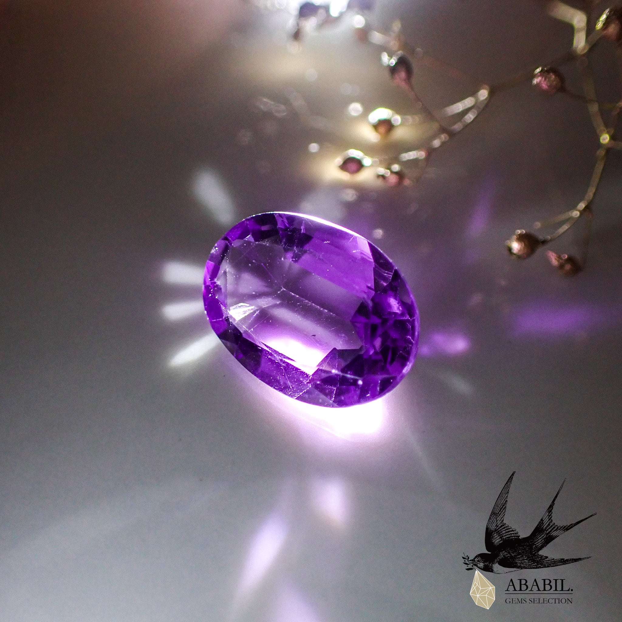 天然アメジスト6.64ct【ブラジル】☆やさしいパープル☆ – ABABIL.gems