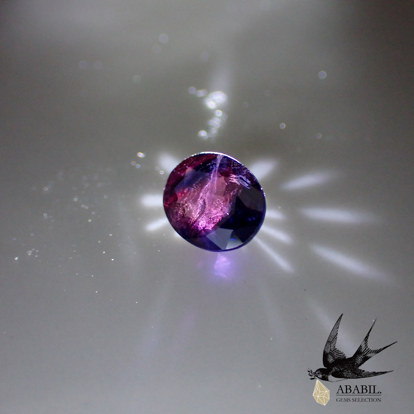 Natural bicolor sapphire 0.95ct [Sri Lanka] ★Brilliance★Vivid fluorescence★ 