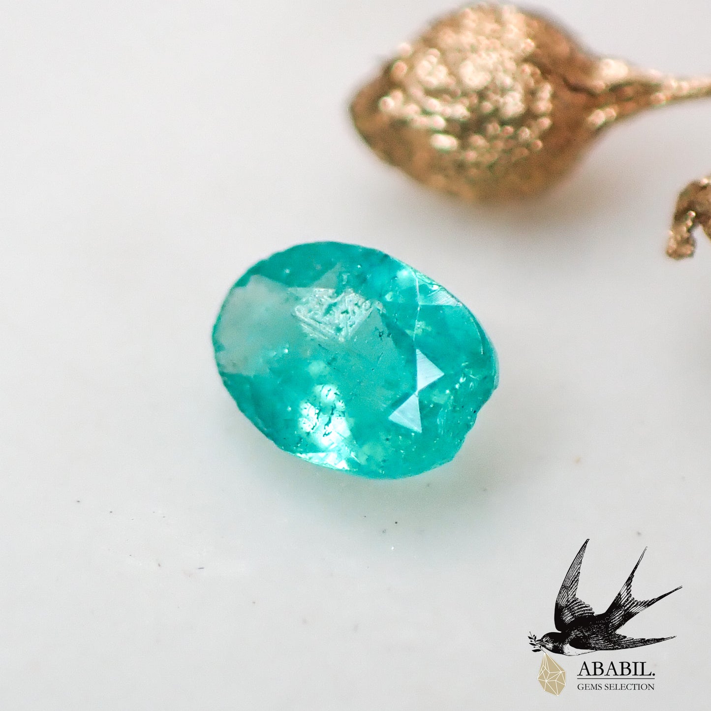 Natural Paraiba tourmaline 0.05ct [Brazil] ★Tiffany blue, fluorescent color★