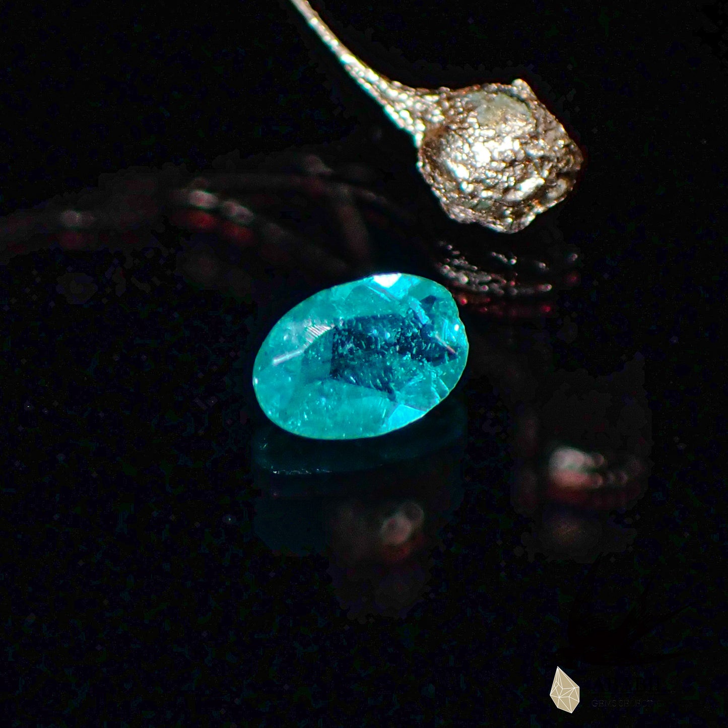 Natural Paraiba tourmaline 0.05ct [Brazil] ★Tiffany blue, fluorescent color★