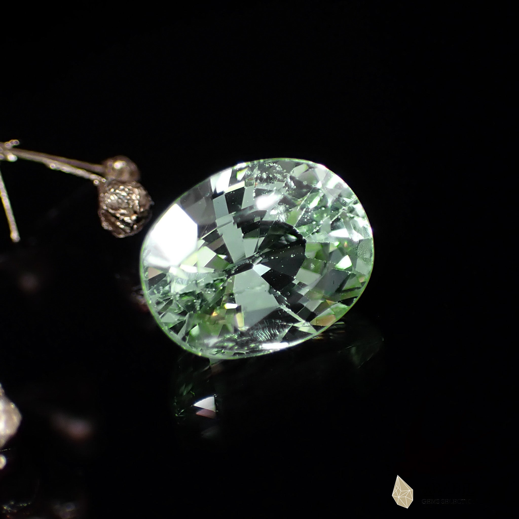 天然非加熱グリーングロッシュラー (ツァボライト) ダイヤモンド 計1.11ct