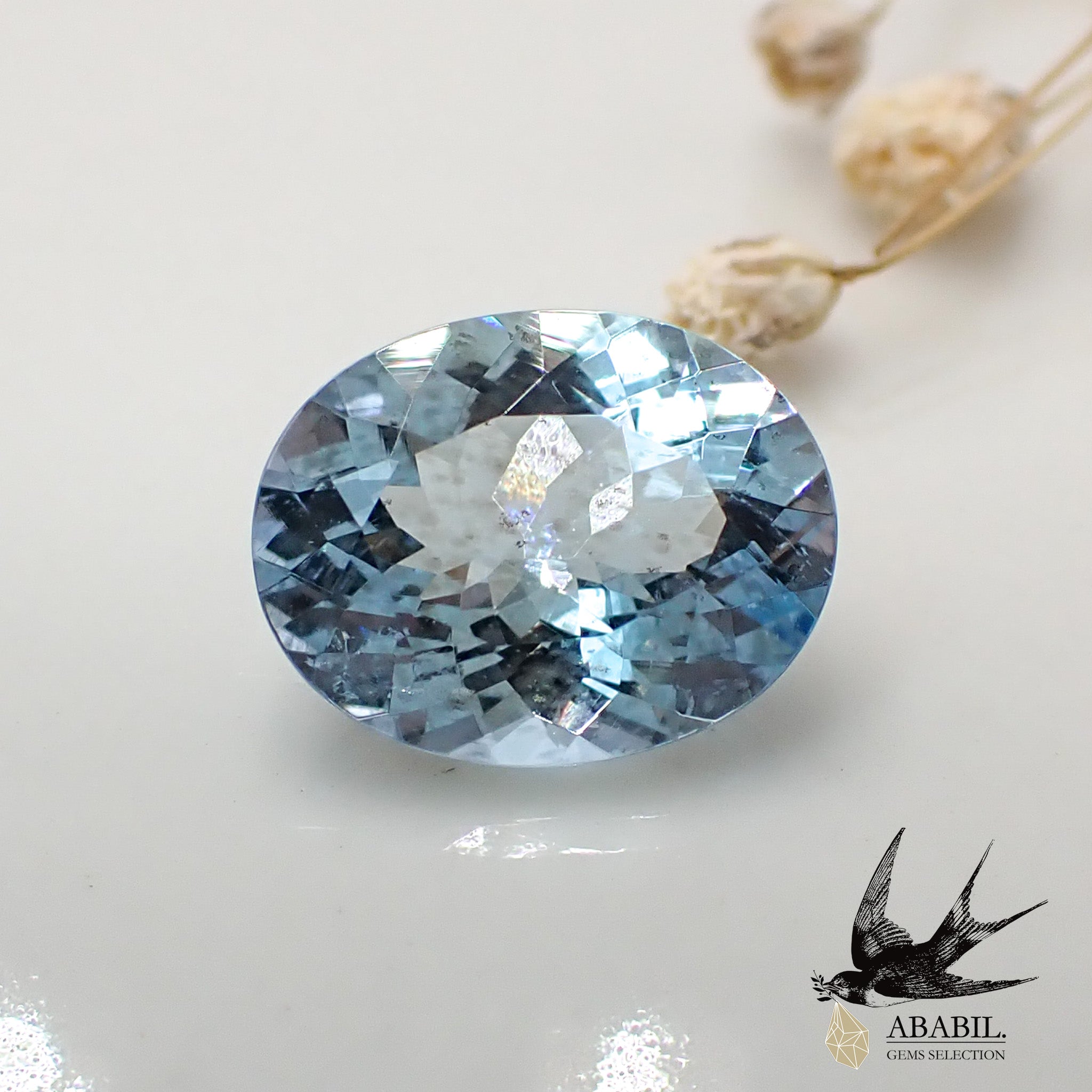 天然高品質モスアクアマリン2.07ct【モザンビーク】☆希少石☆透明感