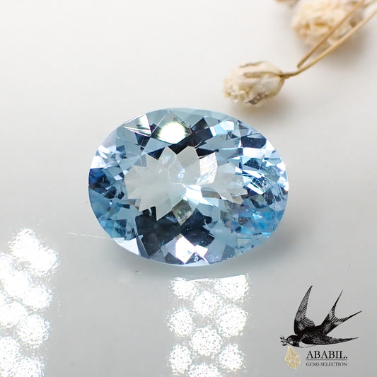 Natural high-quality moss aquamarine 1.88ct [Mozambique] ★ Rare stone ★ Highly transparent ★