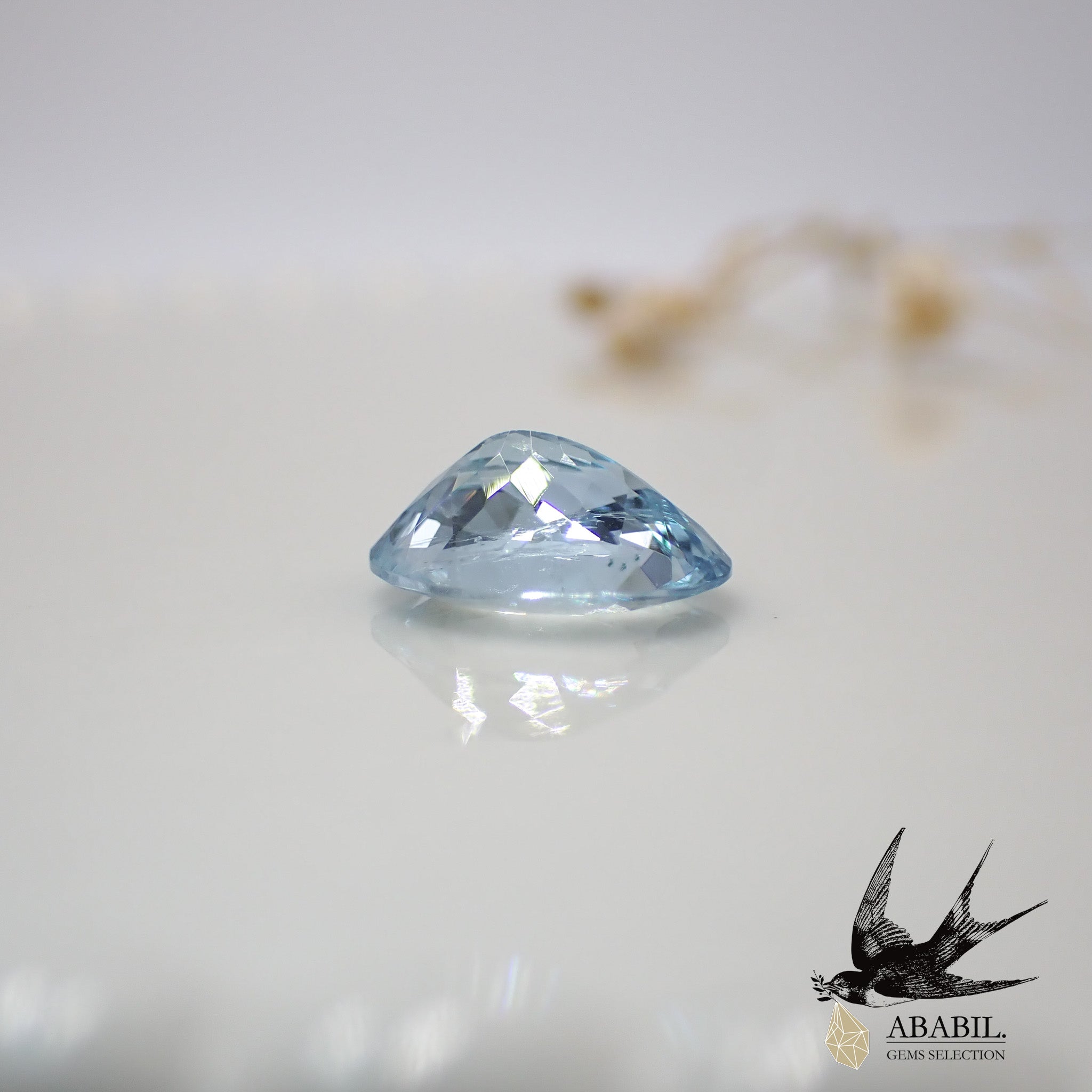 天然高品質モスアクアマリン1.88ct【モザンビーク】☆希少石☆透明感 ...