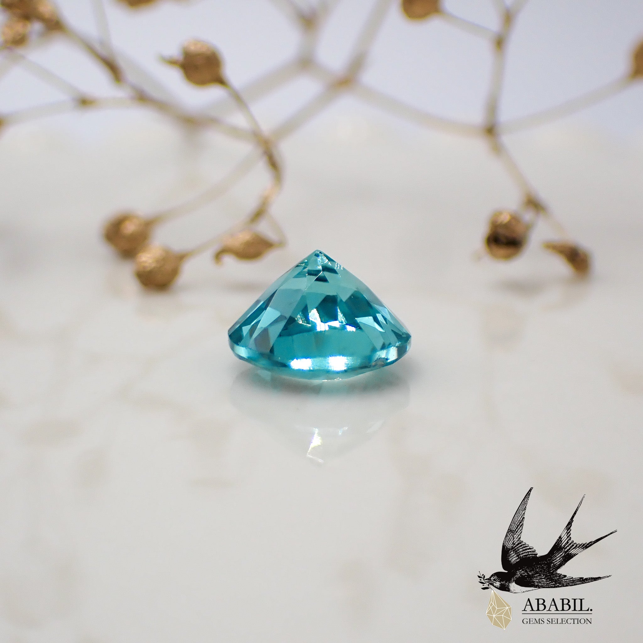 天然アパタイト1.39ct【ブラジル】☆パライバカラー☆ネオンブルー