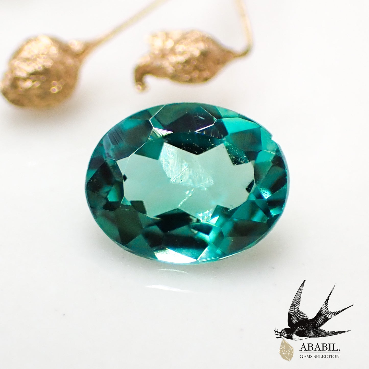 Natural apatite 1.40ct [Brazil] ★Paraiba color ★Neon blue★