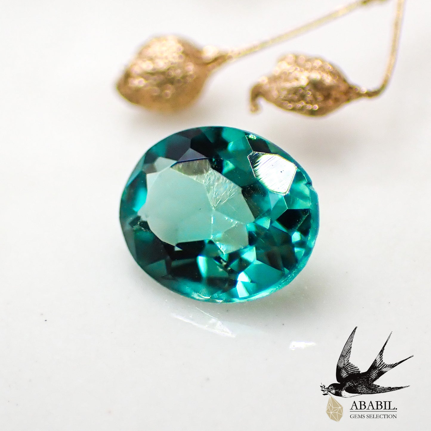 Natural apatite 1.40ct [Brazil] ★Paraiba color ★Neon blue★