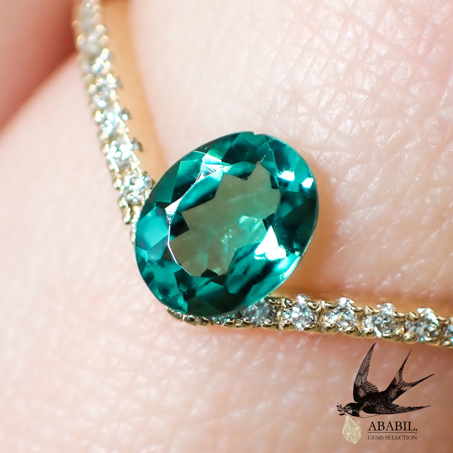 Natural apatite 1.40ct [Brazil] ★Paraiba color ★Neon blue★