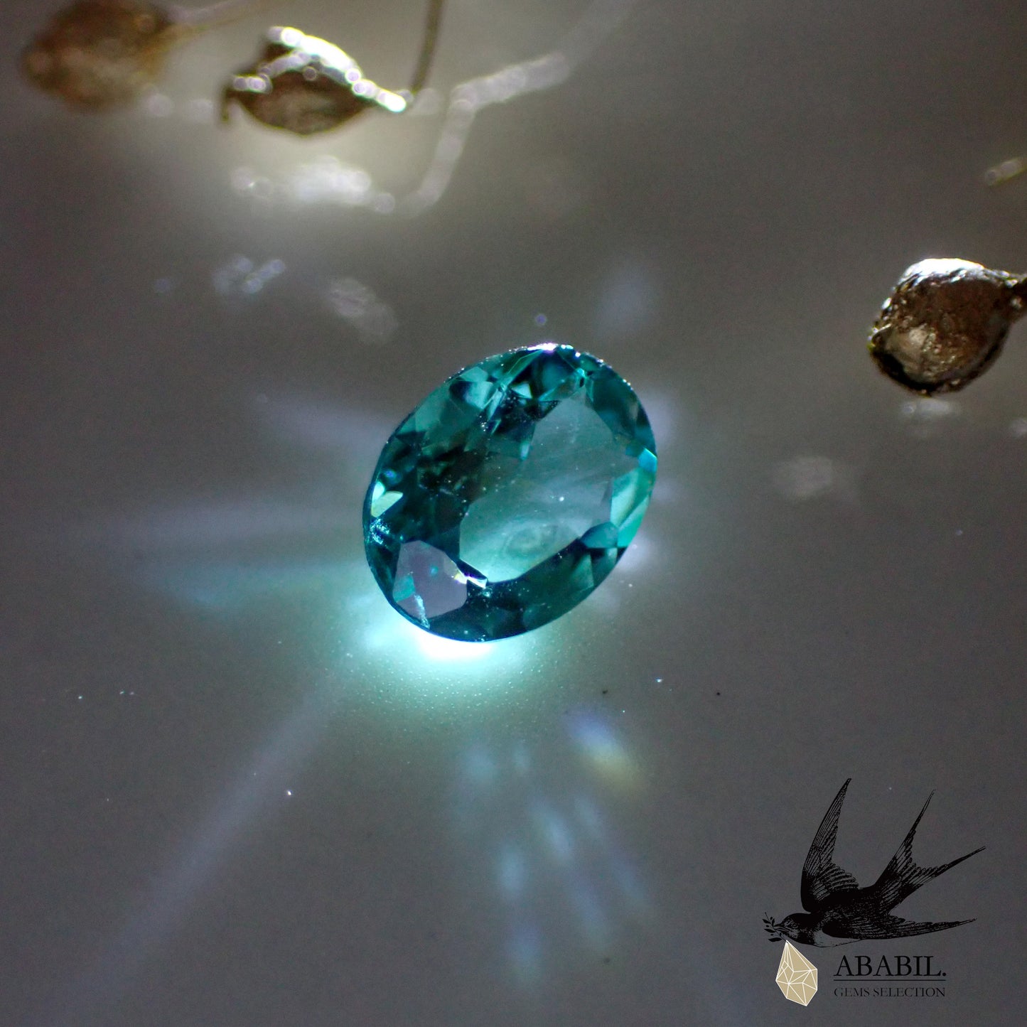 Natural apatite 1.40ct [Brazil] ★Paraiba color ★Neon blue★