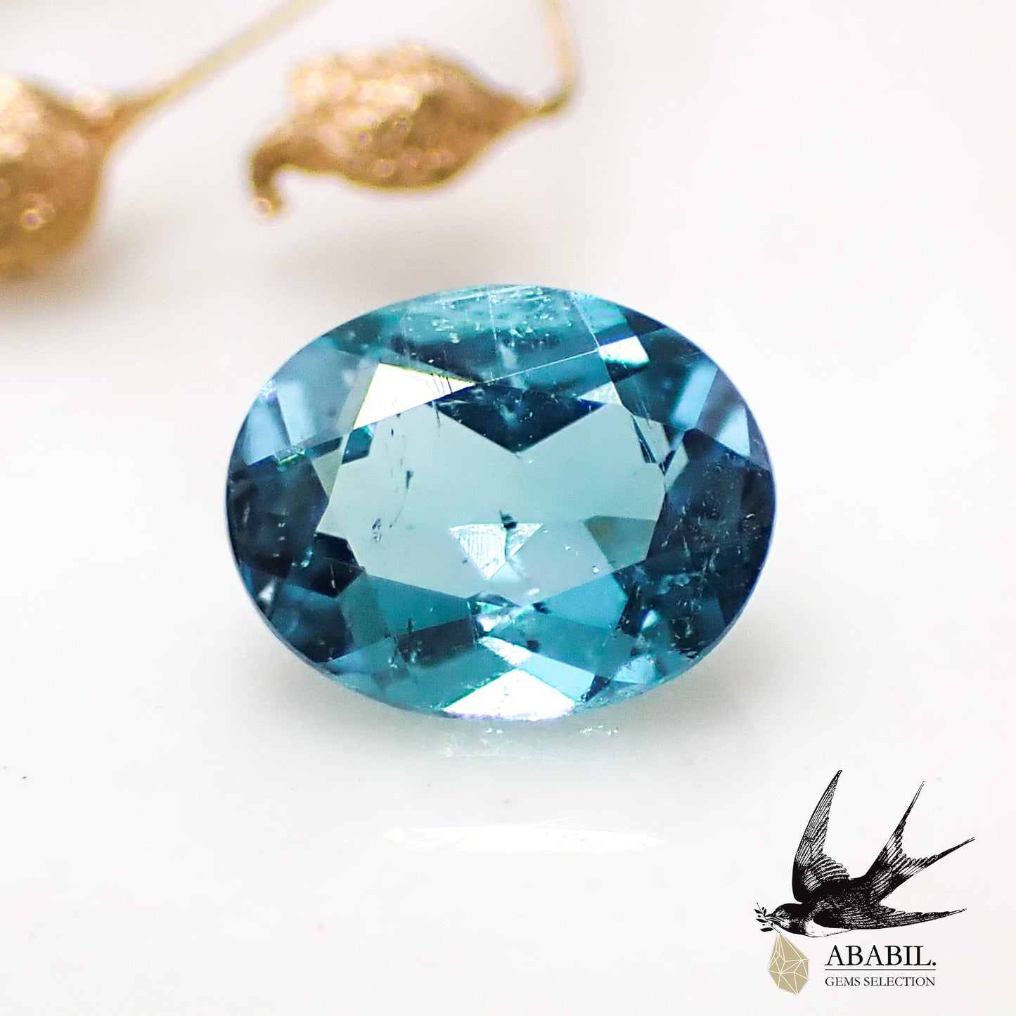 Natural apatite 1.40ct [Brazil] ★Paraiba color ★Neon blue★