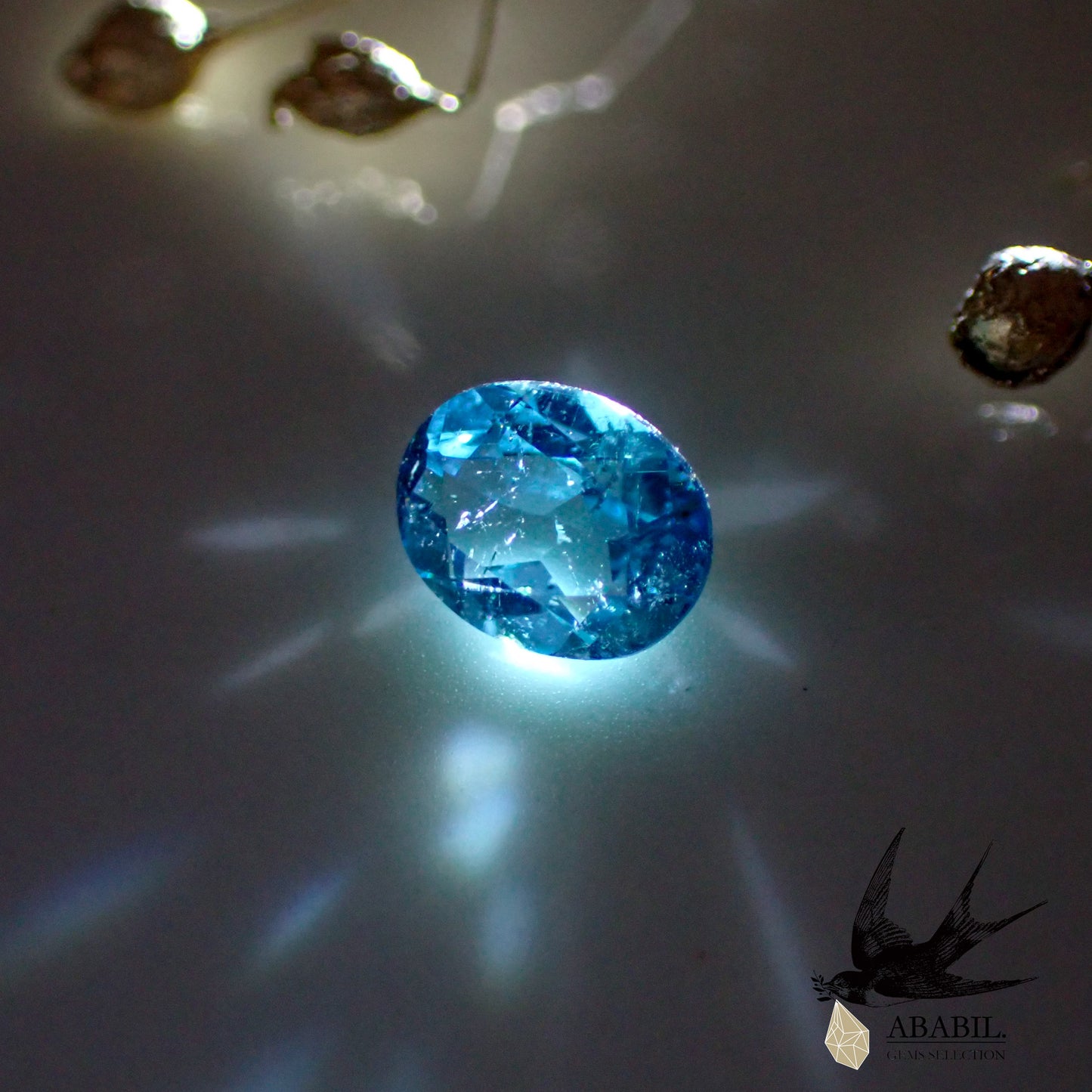 Natural apatite 1.40ct [Brazil] ★Paraiba color ★Neon blue★