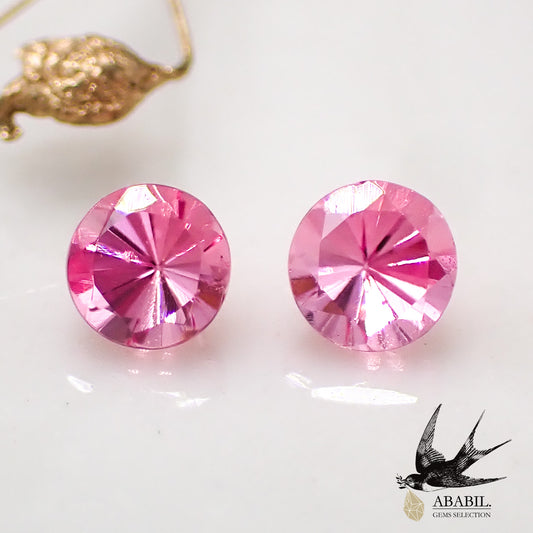 Natural pink spinel 0.19ct [Tanzania] ★Set of 2 pieces for earrings and side stones★