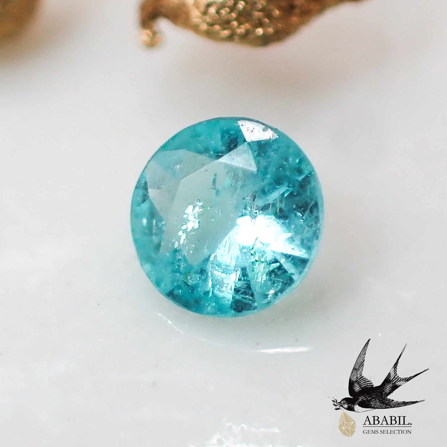 Natural Paraiba tourmaline 0.06ct [Brazil] Neon blue, fluorescent color 