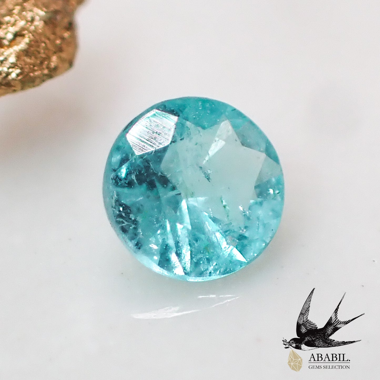 Natural Paraiba tourmaline 0.06ct [Brazil] Neon blue, fluorescent color 