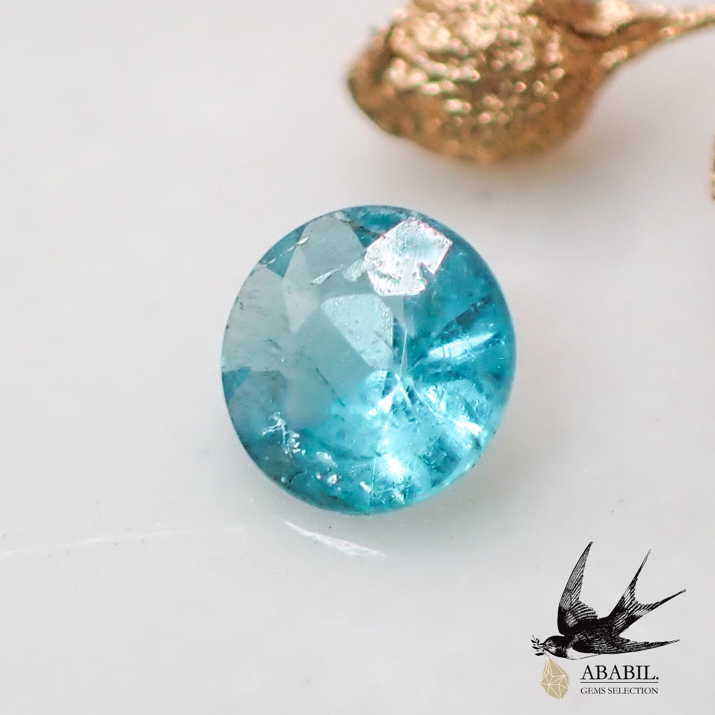 Natural Paraiba tourmaline 0.07ct [Brazil] Neon blue, fluorescent color 