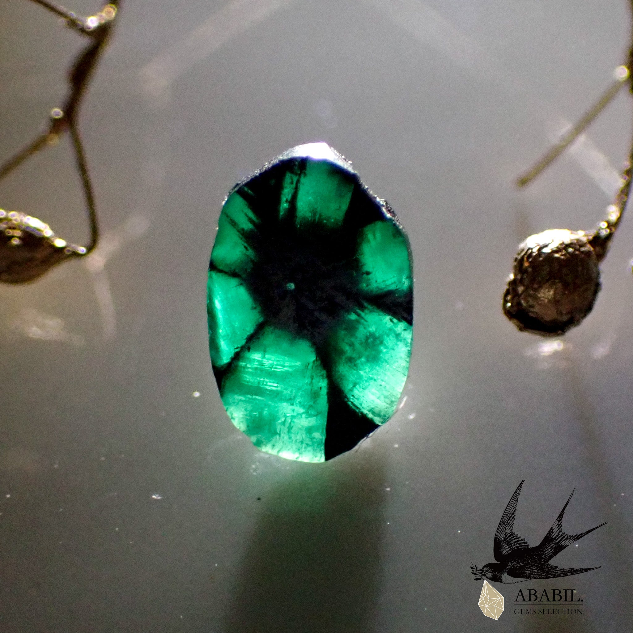High quality trapiche emerald 0.40ct [Colombia] ☆ Rare high