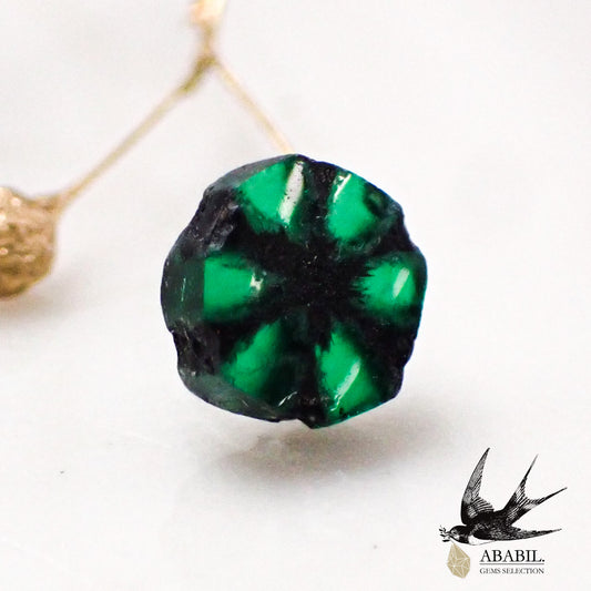 High quality trapiche emerald 0.29ct [Colombia] ★Rare high saturation and symmetry★