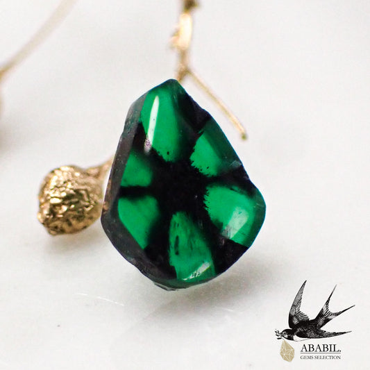 High quality trapiche emerald 0.32ct [Colombia] ★Rare high saturation and symmetry★