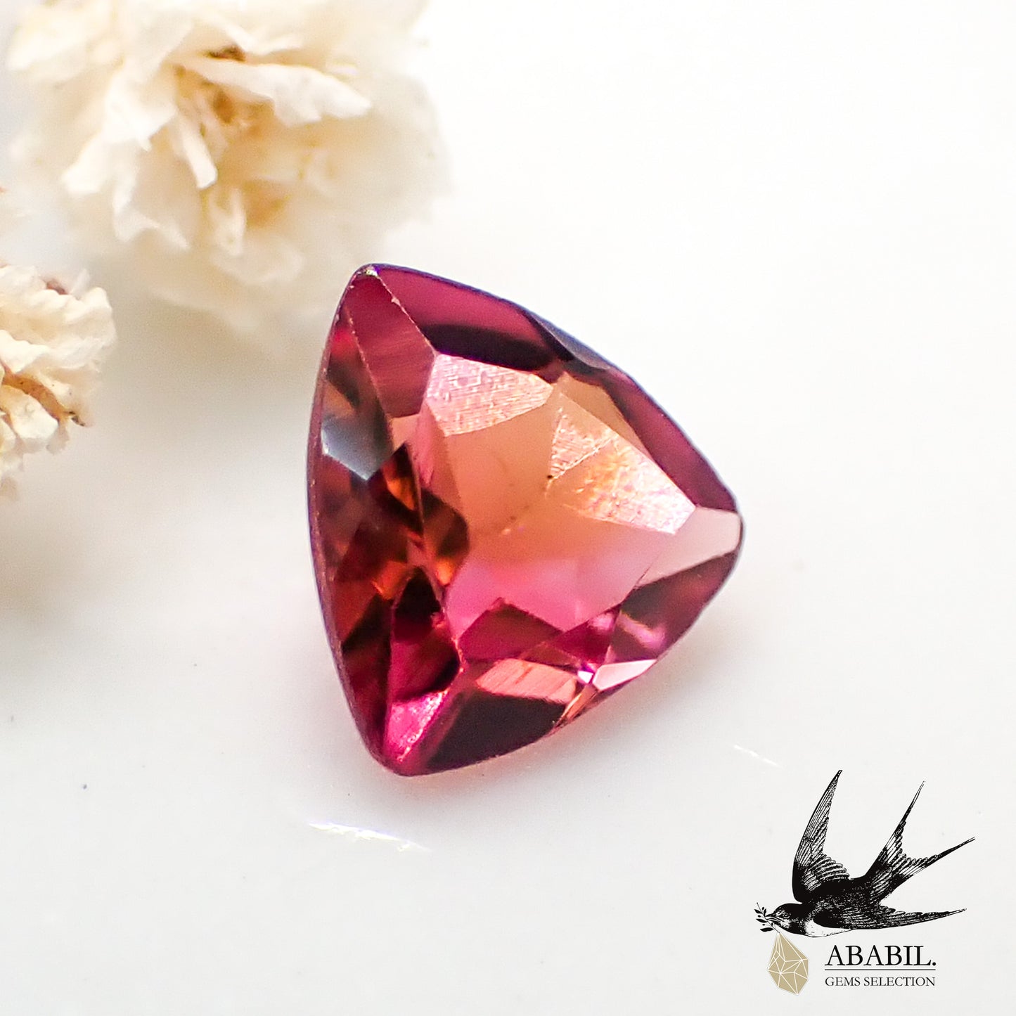 Natural bicolor tourmaline 0.39ct [Congo] ★bicolor★