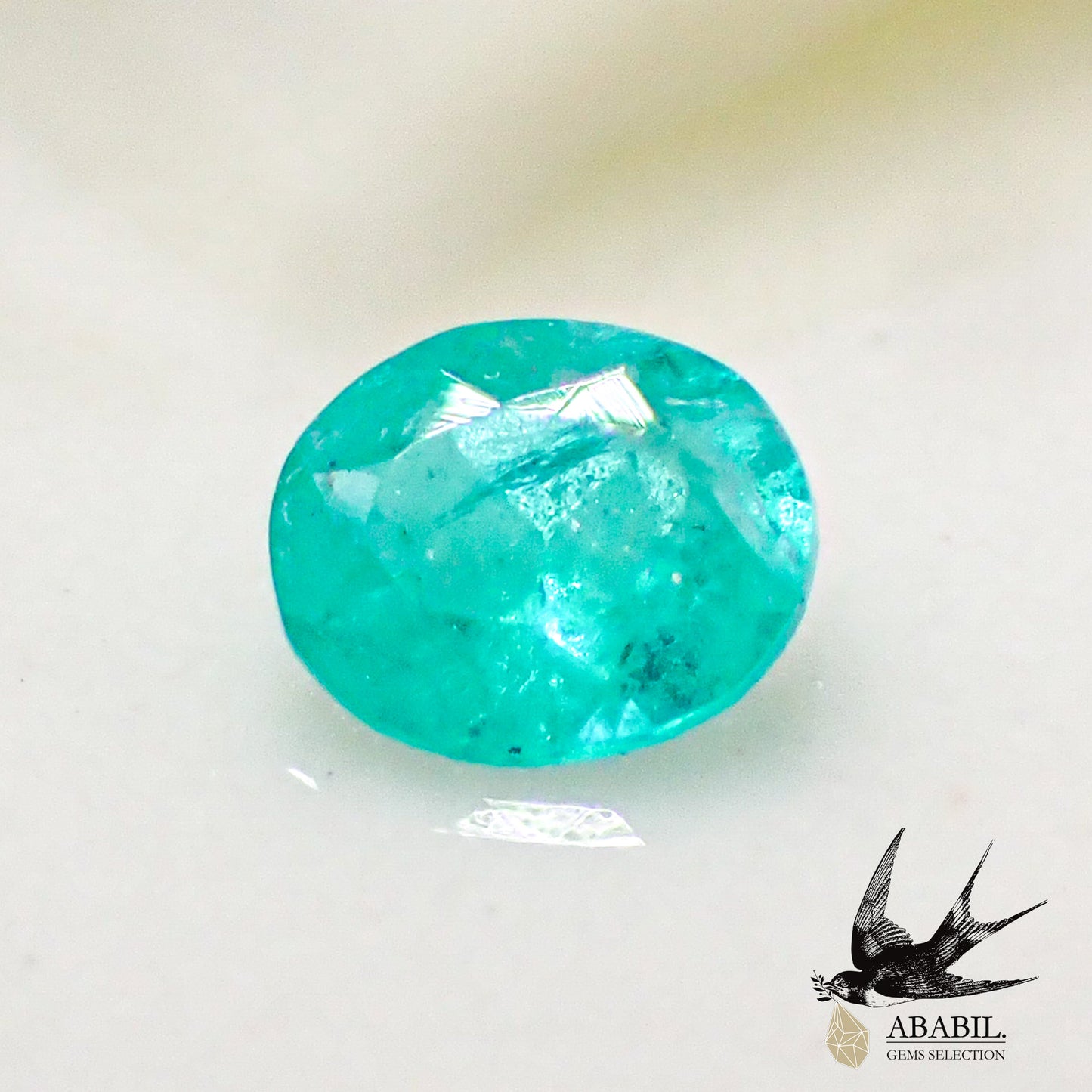 天然帕拉依巴碧璽 0.06ct [巴西] ★蒂芙尼藍，熒光色★