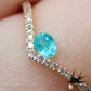 Natural Paraiba tourmaline 0.08ct [Brazil] Neon blue, fluorescent color