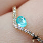 Natural Paraiba tourmaline 0.08ct [Brazil] Neon blue, fluorescent color