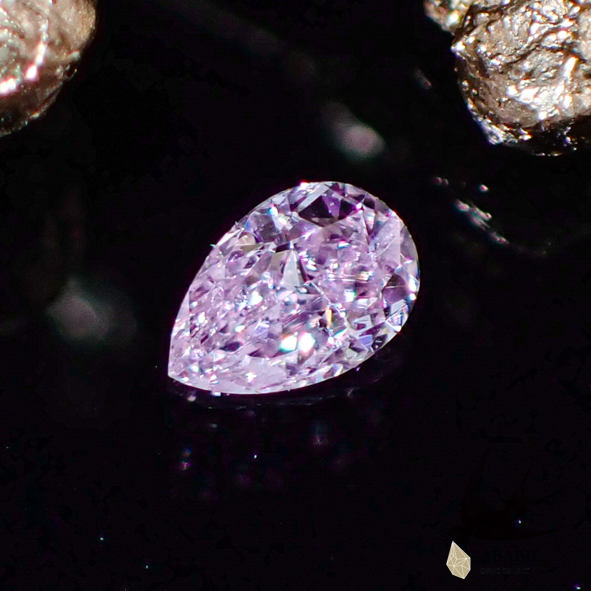 天然パープルピンクダイヤモンド0.042ct 【ロシア】☆キラキラ☆ソー