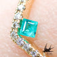 Natural Paraiba tourmaline 0.08ct [Brazil] Neon blue, fluorescent color